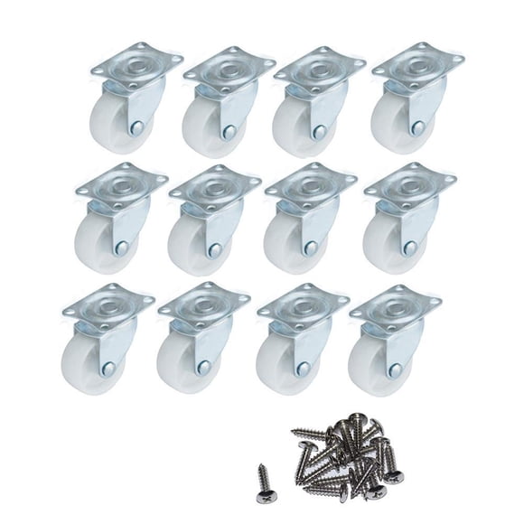 Caster Wheels HOWDIA 1 carrito giratorio para muebles, 25 mm, 10 kg, 12 unidades