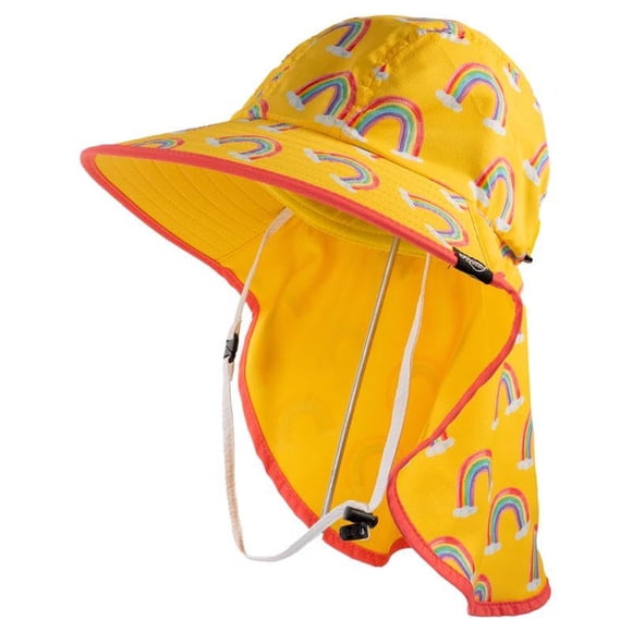 Gorra FARMER'S DEFENSE para niñas, color amarillo, arcoíris