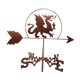 thumbnail image 4 of Metal Iron Dragon Weathervane Veleta Exterior Techo Granja Decoración 79cm Alto, 4 of 5