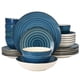 thumbnail image 1 of Juego de vajilla de gres Elama Gia de 24 piezas en color azul oscuro. Diseño sofisticado y duradero., 1 of 3