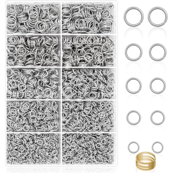 Anillas PAXCOO de 4600 piezas, 4, 5, 6, 7 y 8 mm