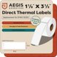thumbnail image 2 of Etiquetas Aegis Adhesives 2,8 cm × 8,9 cm – Pack de 12 rollos, 2 of 9