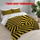 thumbnail image 1 of 3pcs Abstract Geometric Art Print Bedding Set Duvet Cover and Pillowcases, 1 of 5
