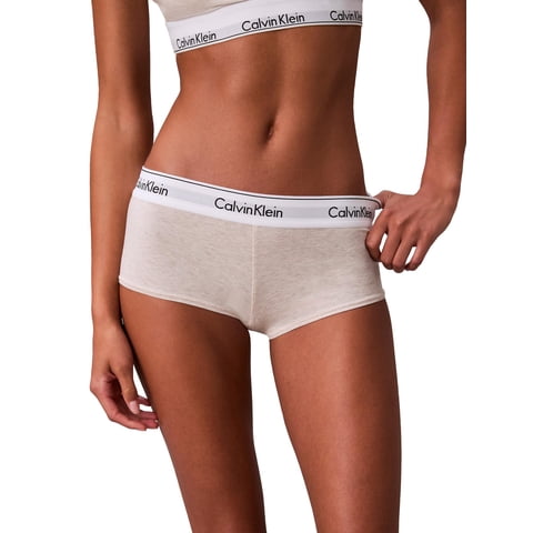 Pantalones Cortos Calvin Klein Modernos De Algodón Para Niños, Color Avena Jaspeado