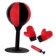 thumbnail image 1 of Saco De Boxeo De Escritorio Para Entrenamiento, Mesa De Fitness Duradera Para Golpear, Pelota Para Golpear, Color Negro Y Rojo Con Guantes, 1 of 3
