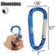 thumbnail image 3 of Llavero Carabiner Mr. Pen con anillo en D de aluminio, 6 unidades, 7,62 cm, 3 of 9