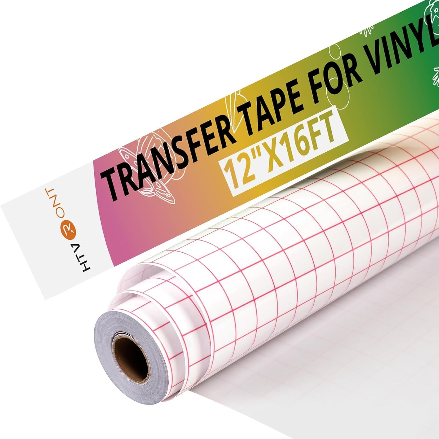 Cinta De Transferencia Htvront De 30 Cm X 5 M Con Rejilla De Alineación Roja De Vinilo