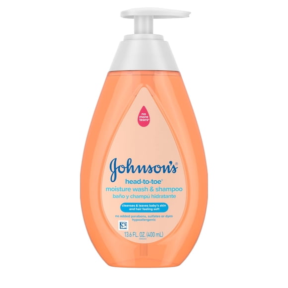 Johnson's Head to Toe Gel de Baño y Champú 400 mL Hipoalergénico