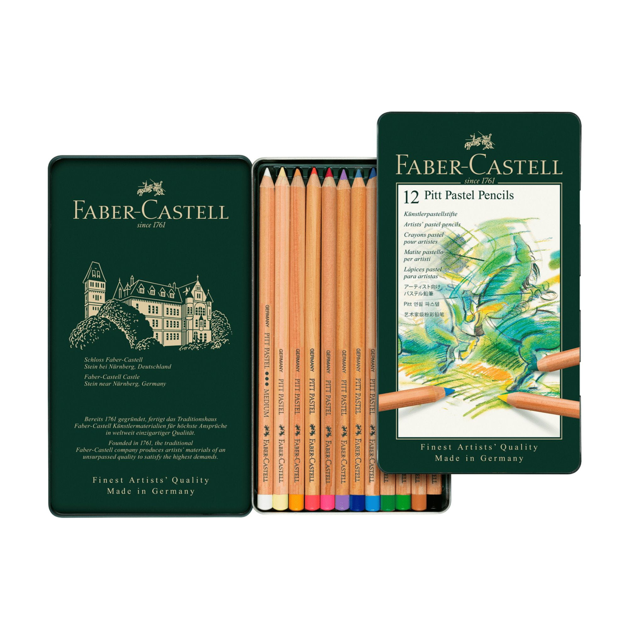 Faber Castell - Lápiz Pitt Pastel Estuche Faber-castell X12 Colores