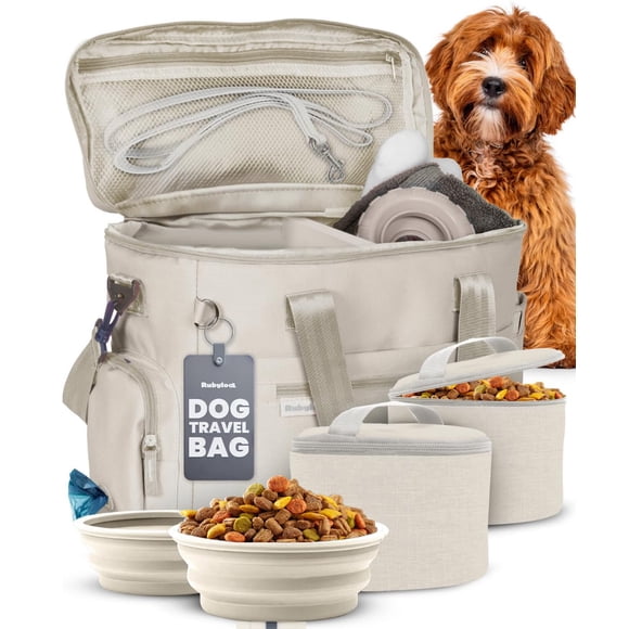 Bolsa de viaje para perros rubyloo The Original Doggy Bag™ con cuencos y recipientes para comida