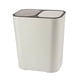 thumbnail image 5 of Cubo De Basura Doble Húmedo Y Seco De 15 Litros Papelera De Reciclaje Para Cocina Blanco, 5 of 5