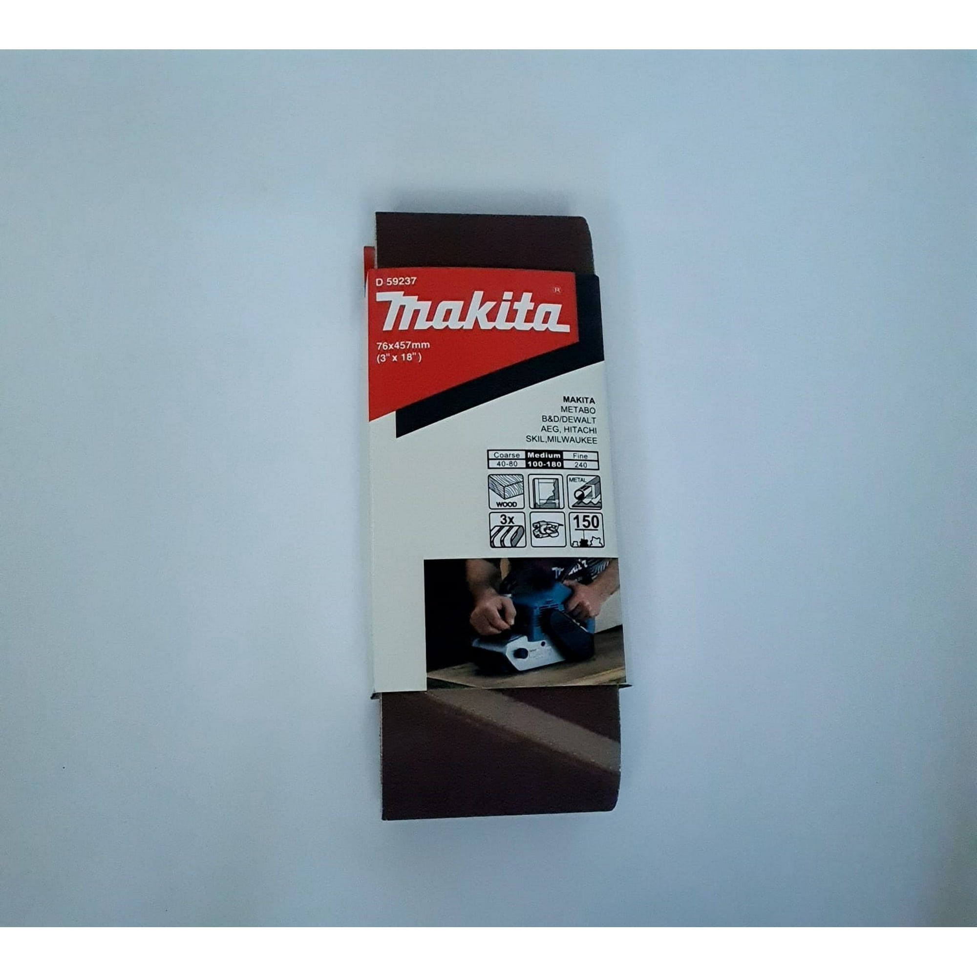 Makita - Lijas Banda (3unid) 3x18'' 76x457mm Grano 150