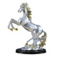thumbnail image 3 of Escultura De Estatuilla De Caballo Obra De Arte Coleccionable Para La Decoración Del Escritorio Del Hogar Plata, 3 of 5