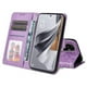 thumbnail image 5 of Funda tipo cartera FOXDOCK para OPPO Reno 10 Pro 5G , diseño girasol en relieve, cuero PU, cierre magnético, soporte y tarjetero, 5 of 5