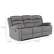 thumbnail image 2 of Sofá 3 Cuerpos Reclinable Moderno Gris New Praga 8041sffgr, 2 of 10