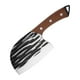 thumbnail image 1 of Cuchillo Carnicero Fontina Acero Relieves Madera Nogal 27cm, 1 of 3