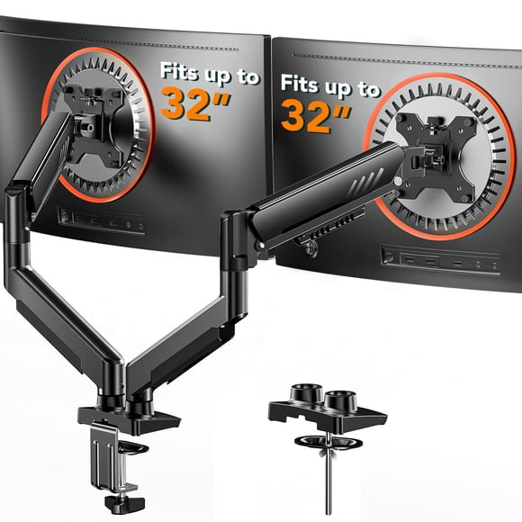 Pantallas Arm ErGear de doble monitor totalmente ajustables de 13 a 32 pulgadas