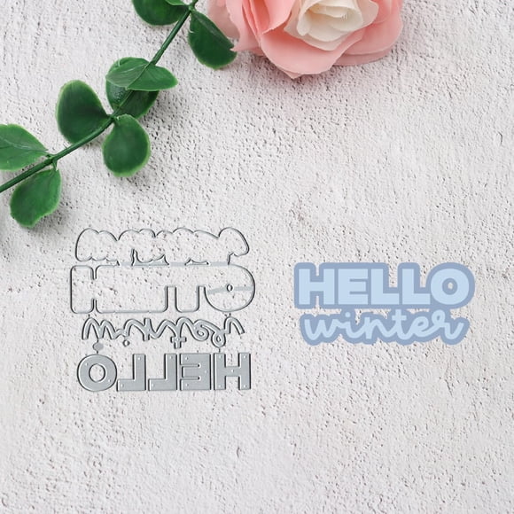 Troqueles Feemkota Hello Winter Words para álbum de recortes