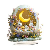 Bothyi - Ornamento De Conejito De Pascua Decoración De Pascua De Primavera Rústica Para Mesa De Casas Festivas