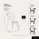 thumbnail image 4 of Pack 2 Sillas Comedor Terraza Apilables Polipropileno Modernas Crossback Blancas, 4 of 8
