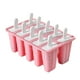 thumbnail image 2 of Molde De Silicona Para Hacer Paletas De Hielo Molde Para Paletas De Helado Moldes Congelados 10 Celdas Rosa, 2 of 2