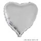 thumbnail image 1 of Globo de aluminio con forma de corazón, divertido, Estados Unidos, 18 x 19 cm, plateado, 1 of 1