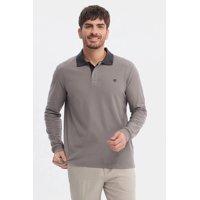 Fashionspark - Polera Hombre Cuello Contraste Gris - Ll