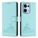 thumbnail image 1 of Funda tipo cartera FOXDOCK para Oppo Reno13 con soporte, ranuras, RFID, diseño de gato, 1 of 5