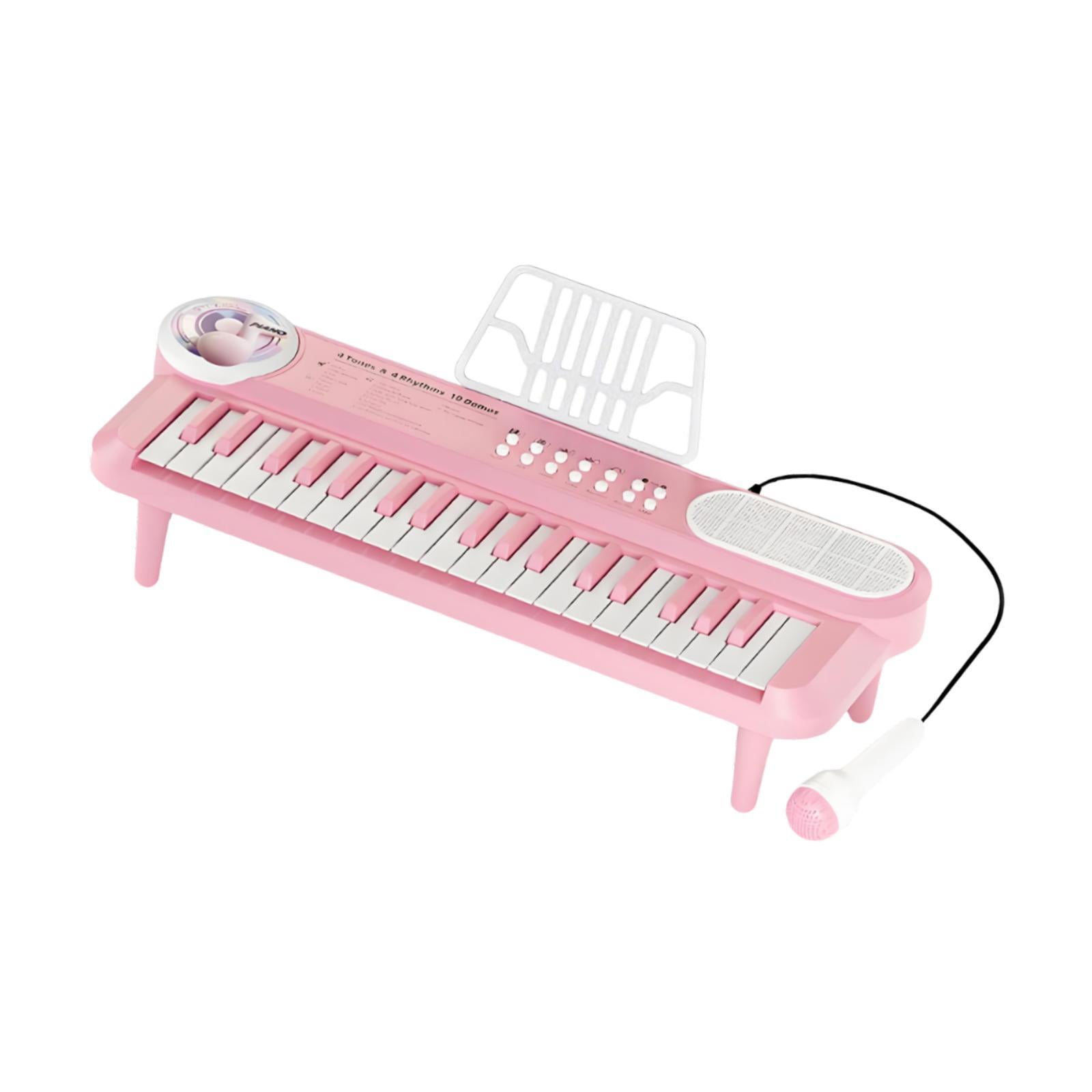 Bothyi - Piano Electrónico De 37 Teclas Con Micrófono Para Niños Principiantes De 3, 4, 5 Y 6 Años, Color Rosa