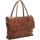 thumbnail image 1 of Cartera Mensajero y Maletín Sharo Cuero Suave Extra Ancho para Laptop 17", 1 of 5