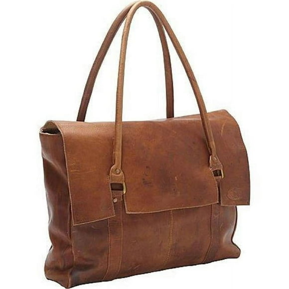 Cartera Mensajero y Maletín Sharo Cuero Suave Extra Ancho para Laptop 17"