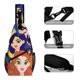 thumbnail image 3 of Super Heroínas Riñonera Bandolera con Estampado Integral para Hombres y Mujeres, Bolso Cruzado Gráfico de Tendencia, Mochila de Hombro Streetwear para Ciclismo y Deportes, Riñonera Versátil Casual, 3 of 6