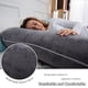 thumbnail image 4 of Almohada de embarazo AMCATON en forma de U de 150 cm con funda de terciopelo, 4 of 9
