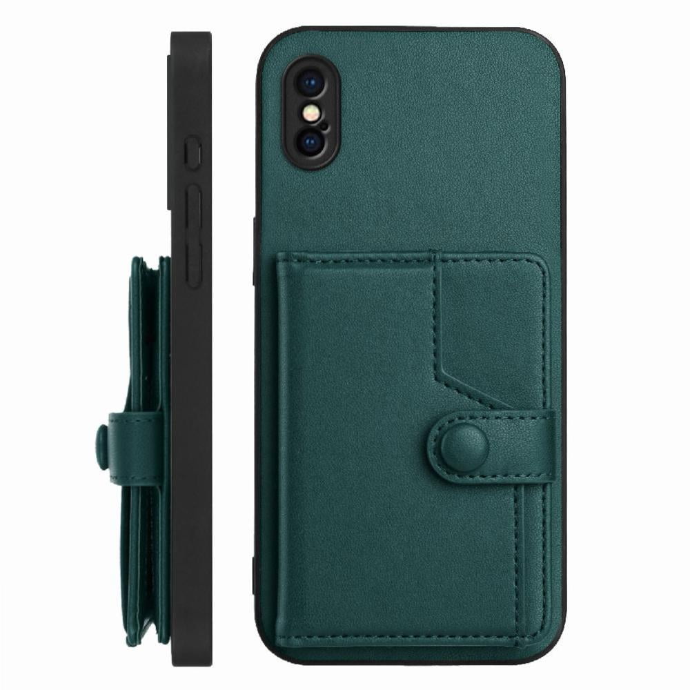 Foxdock Funda Para Iphone X Con Bloqueo Rfid - Diseño Elegante Con Cierre De Botón