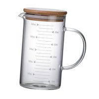Bothyi - Taza Medidora, Jarra Transparente Para Bebidas Frías Y Calientes, Taza De Cristal De Leche Para Té, Agua, Leche, 500Ml
