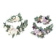thumbnail image 4 of Hojas Verdes Botín De Flores Artificiales Para Bodas Blanco Púrpura Beige, 4 of 5