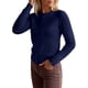thumbnail image 3 of INSPIRE CHIC Cárdigan de Punto de Mujer con Cuello Redondo, Manga Larga, Abotonado, Abierto al Frente, Azul Medio, 3 of 6