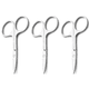 thumbnail image 1 of Tijeras curvas y redondeadas para vello facial para hombres: tijeras para recortar bigote, nariz y barba, de seguridad para cejas, pestañas y orejas - Acero inoxidable profesional, 1 of 5