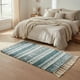 thumbnail image 2 of Bajada De Cama Alfombra Tapete Tela Diseño Y Flecos 40x60cm beige 1, 2 of 2