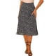 thumbnail image 1 of INSPIRE CHIC Faldas Midi de Mujer Cintura Elástica Campesina A-Line Faldas Florales Ditsy Negro Púrpura XS, 1 of 6