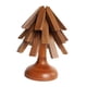 thumbnail image 2 of Estera Resistente Al Calor De La Novedad De La Decoración De La Encimera De Los Salvamanteles De Madera De Nogal Negro, 2 of 3