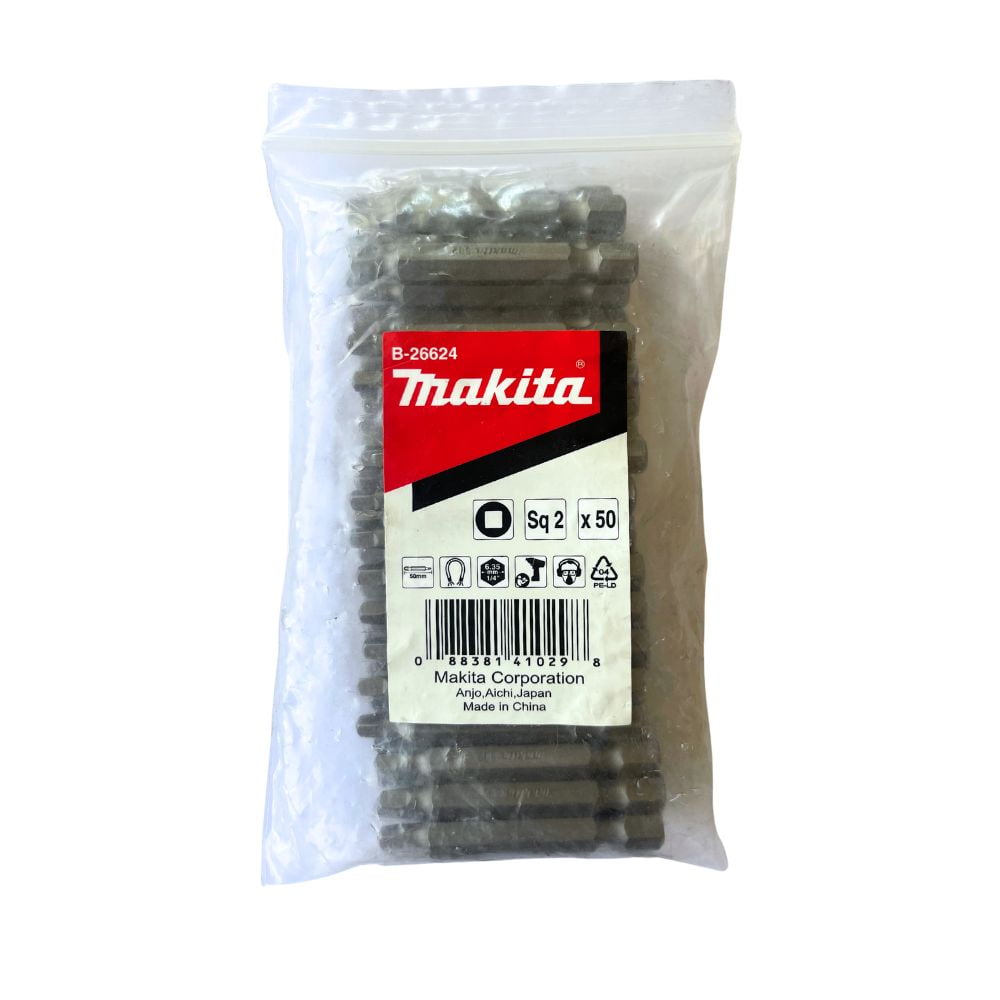 Set Puntas Atornillar Sq 2 50 Piezas Makita B-26624