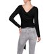 thumbnail image 4 of INSPIRE CHIC Camisetas de Mujer de Modal Cuello Alto Manga Larga Suave Elástico Lazo Frontal Elegantes Camisas Blusa X Pequeño Negro, 4 of 6