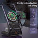 thumbnail image 3 of Soporte de carga rápida para Apple Watch, cargador inalámbrico MagSafe para iPhone, soporte magnético transparente para AirPods, 3 en 1 Tipo C-Transparente, 3 of 4