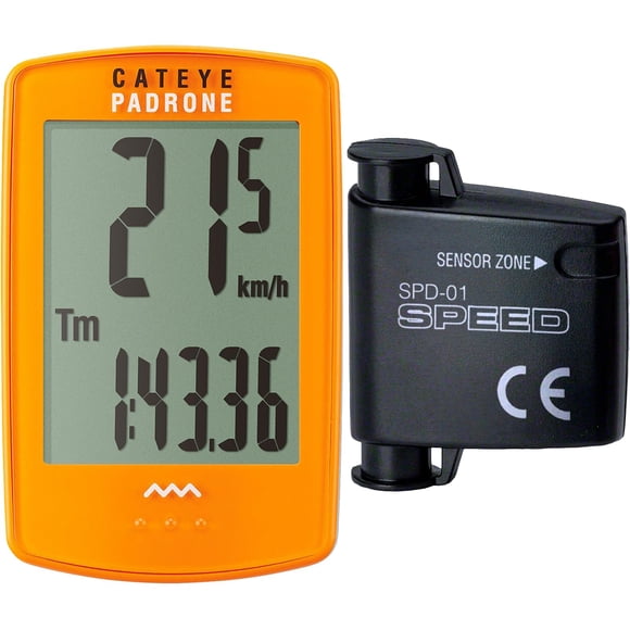 Ciclocomputador CATEYE Padrone Inalámbrico Naranja