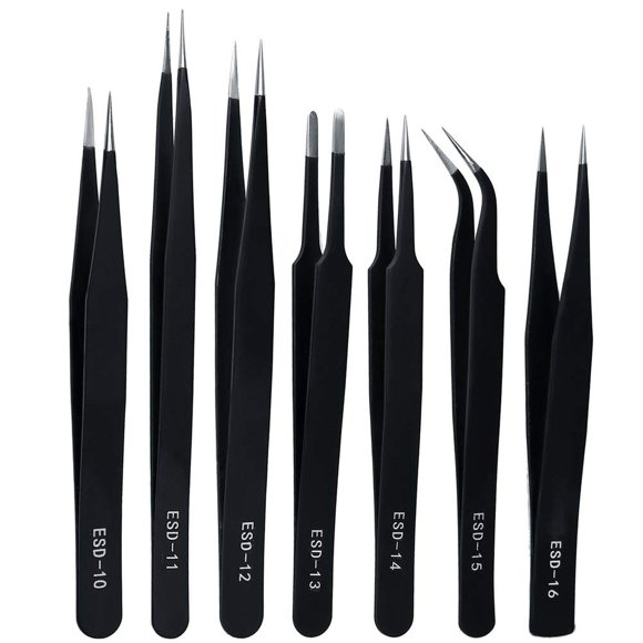 Pinzas ZHIYE juego de 7 piezas de acero inoxidable 12‑14 cm