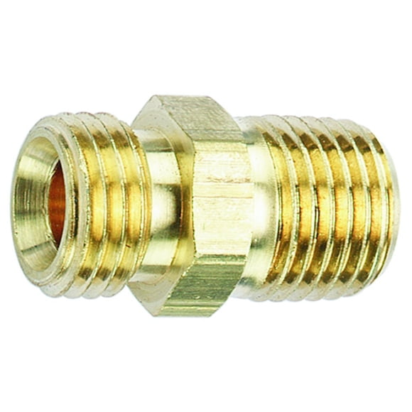Adaptador Tru-Flate con extremo esférico, 1/4 pulgadas, latón