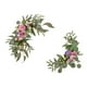 thumbnail image 2 of 2 Piezas De Arco De Boda Artificial Flores Hojas Verdes Ceremonia Floral Corona Violeta, 2 of 3