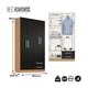 thumbnail image 5 of Clóset Ropero 4 Puertas 2 Cajones Canela Negro 174.3x90.4x37.8 cm MDP Be Design, 5 of 5