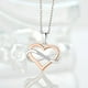 thumbnail image 2 of Collar corazón infinito baño oro rosa plata 925, 2 of 4
